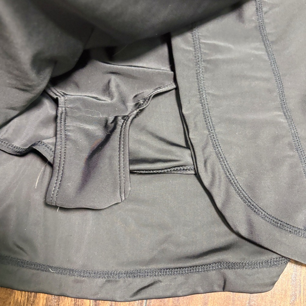 ZeroXposur Swim Skirt Womens L (12) Black Wrap Front Built-in Brief Skort - Picture 3 of 5